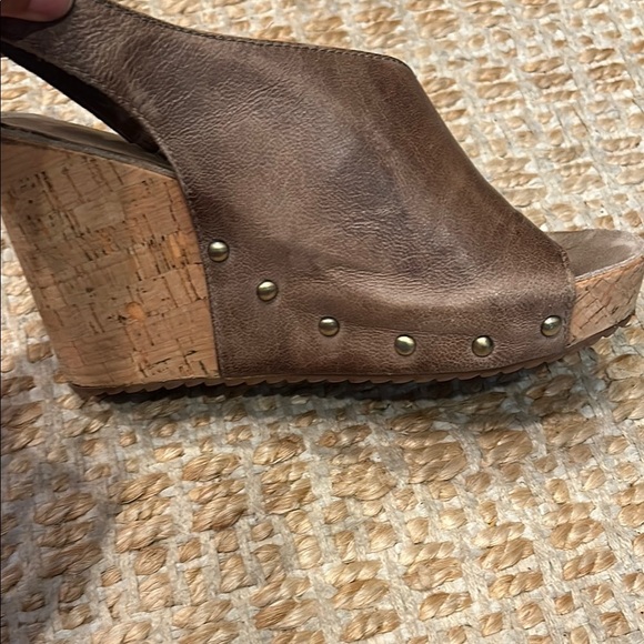 Antelope Brown Wedge Sandals - Picture 7 of 11